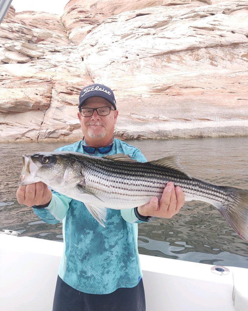 Great day fishing and catching!  Nice Striper Bob thanks for fishing with us